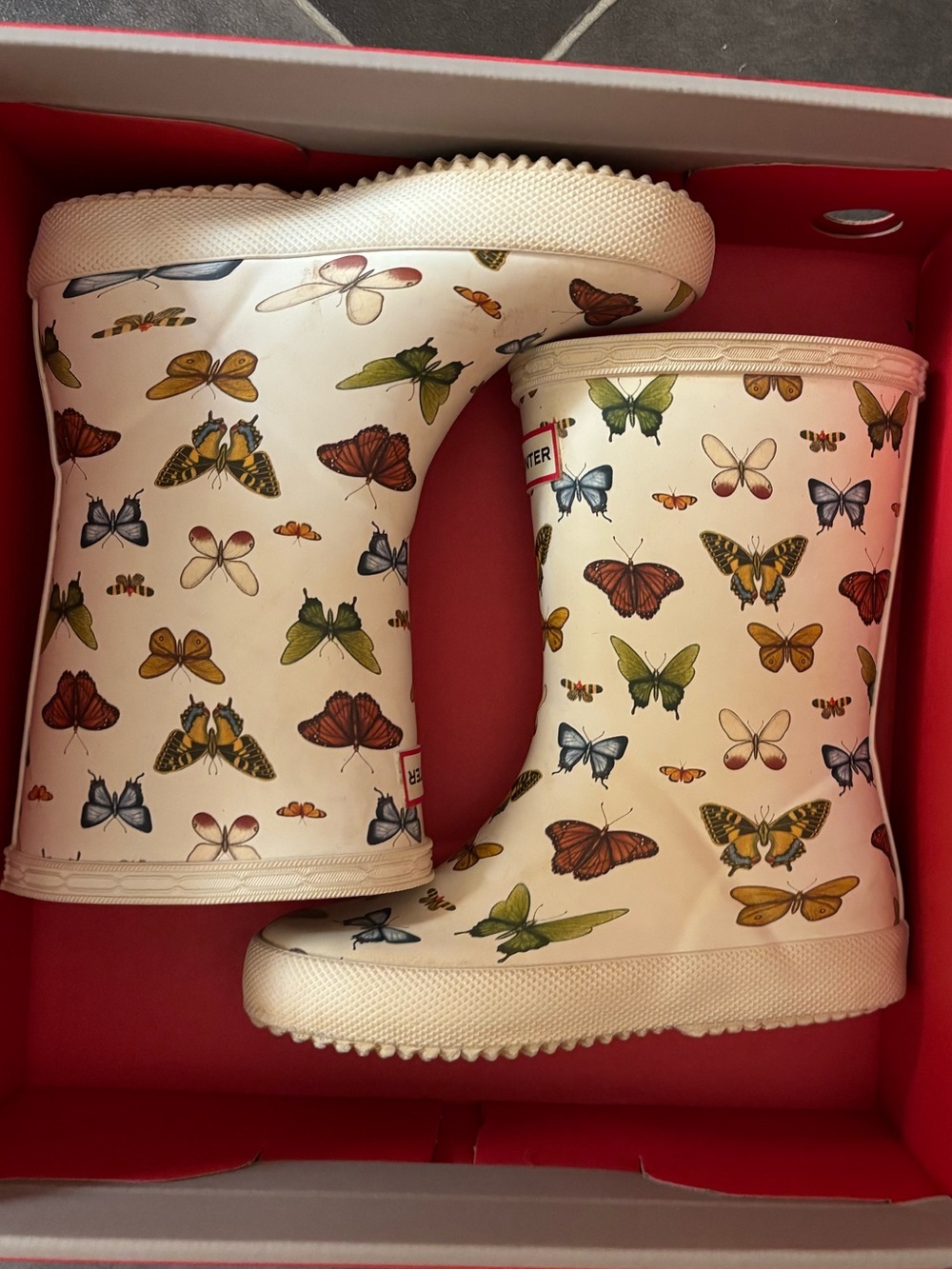 Hunter rare moth butterfly boots